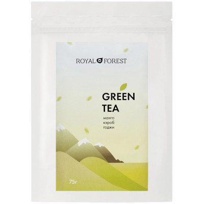 Чай Royal Forest зелёный кэроб-манго-годжи, 75г