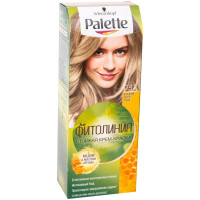 Крем-краска для волос Palette тон 9-1 с мёдом и маслом арганы