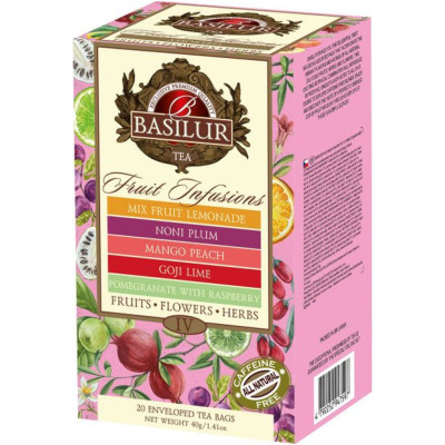 Чай Basilur Фруктовое вдохновение с натуральными ароматами годжи лайма и лимона, 20х2г