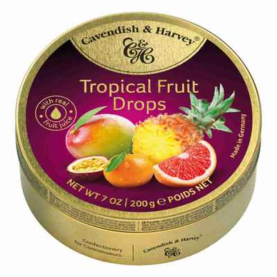 Леденцы Cavendish&Harvey Tropical Fruit Drops с фруктовым соком, 200г