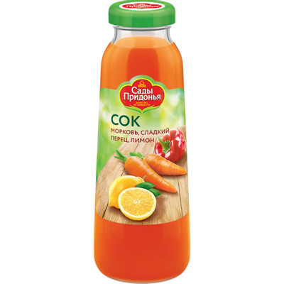 Сок Сады Придонья морковь-перец-лимон восстановленный, 300мл