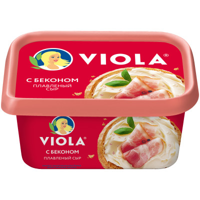 Сыр плавленый Viola с беконом 50%, 400г