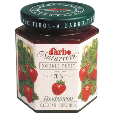 Конфитюр Darbo из садовой клубники 70% фруктов, 200г