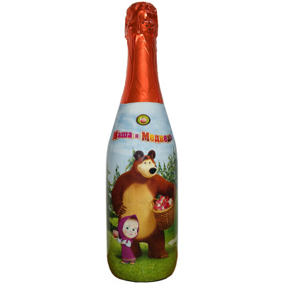 Напиток безалкогольный Маша и Медведь яблоко газированный, 75мл