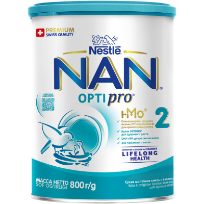 Смесь Nan 2 Optipro молочная с 6 месяцев, 800г