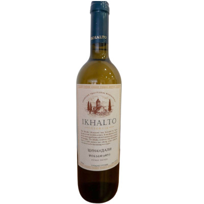 Вино Ikhalto Цинандали белое сухое 12%, 750мл