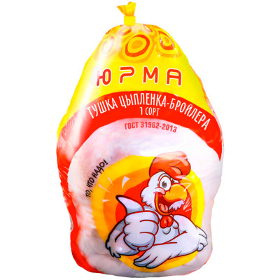 Тушка цыплёнка-бройлера Юрма 1 сорт охлаждённая