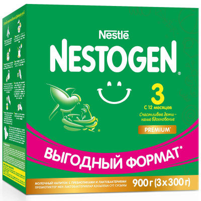 Напиток Nestogen 3 Детское молочко молочный сухой, 900г