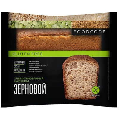 Хлеб Foodcode зерновой формовой в нарезке, 250г