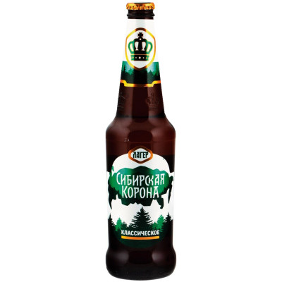 Пиво Сибирская Корона Классическое светлое фильтрованное 5.3%, 45мл