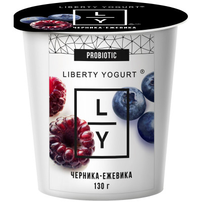Йогурт Liberty Yogurt черника и ежевика 2.9%, 130г