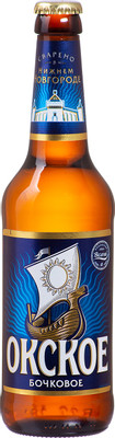 Пиво Окское Бочковое светлое 4.7%, 450мл