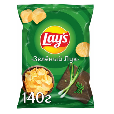 Чипсы картофельные Lay's со вкусом молодой зелёный лука, 140г