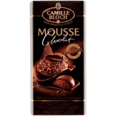 Шоколад Camille Bloch Mousse Noir горький с шоколадным муссом, 100г