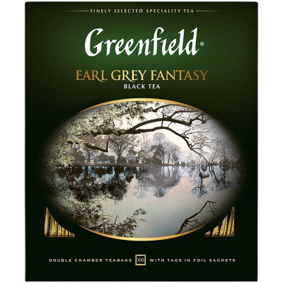 Чай Greenfield Earl Grey Fantasy чёрный в пакетиках, 100х2г