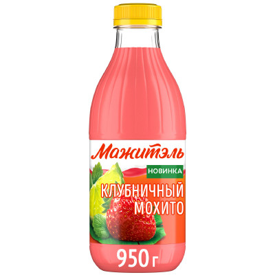 Коктейль сыворотчный Мажитель Клубничный мохито, 950г