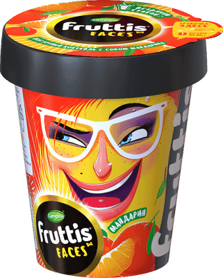 Коктейль йогуртный Fruttis сок мандарина 2.5%, 265мл