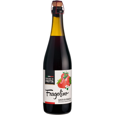 Напиток винный Piacere Di Frutta Фраголино красный сладкий 8% газированный, 750мл