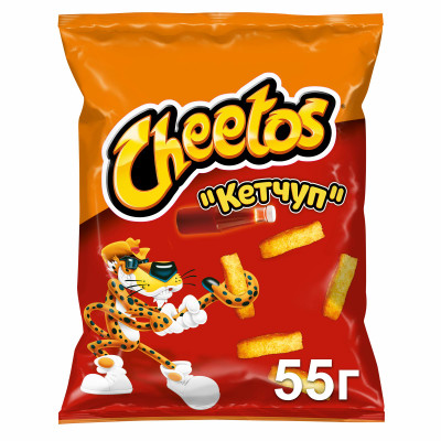 Кукурузные снеки Cheetos Кетчуп, 55г