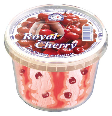 Мороженое Jiamaido Karjalan Пьяная вишня ром-вишня-шоколадная стружка 10%, 400г