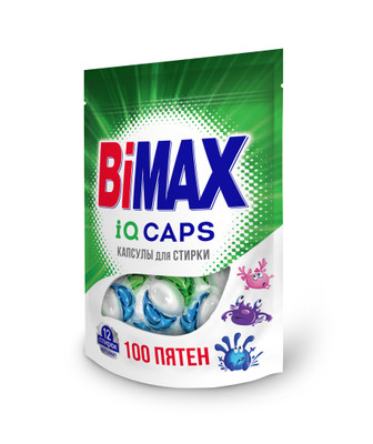 Капсулы	для стирки BiMax 100 пятен, 12шт