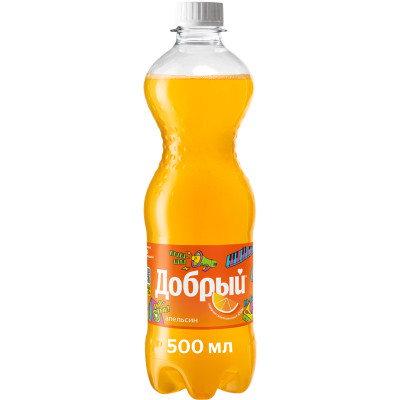 Напиток сильногазированный Добрый Апельсин, 500мл