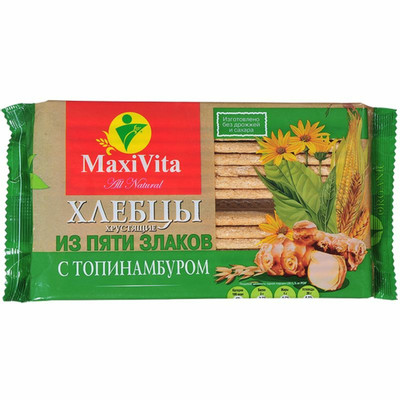 Хлебцы Maxi Vita 5 злаков хрустящие топинамбур, 150г