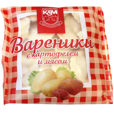 Вареники Кировский МК с картофелем и мясом, 350г