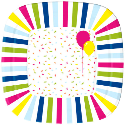 Тарелки одноразовые Duni Balloons and Balloons бумажные, 10шт