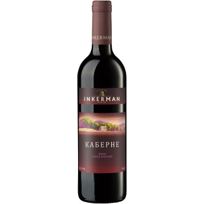 Вино Инкерман Каберне красное сухое, 12.0-14.0%, 700мл