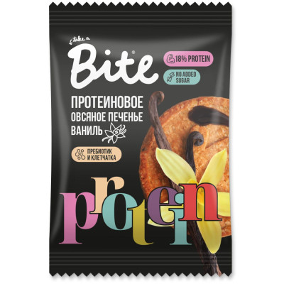 Печенье Take A Bite овсяное протеиновое с ванилью, 69г