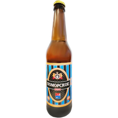 Пиво Кола 1952 Поморское светлое пастеризованное 6.5%, 500мл