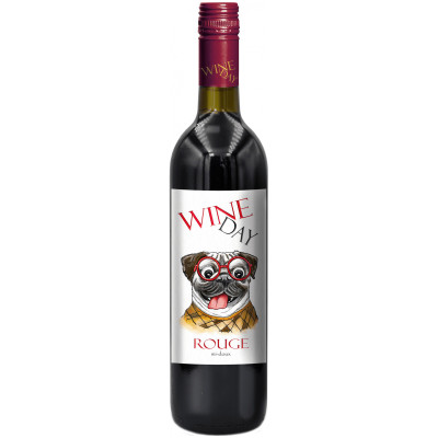 Вино Wine Day Роудж красное полусладкое 12%, 750мл