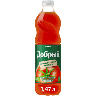 Нектар Добрый томатный с сахаром и солью для детского питания, 1.47л