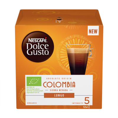 Кофе в капсулах Nescafé Dolce Gusto лунго Колумбия натуральный жареный молотый, 12x7г