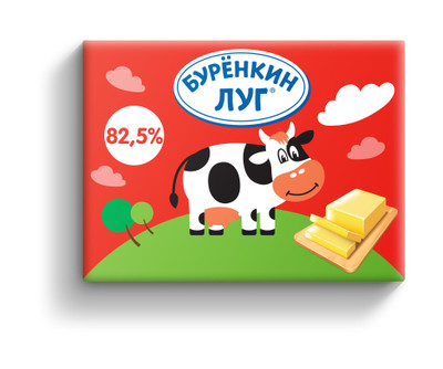 Продукт растительно-сливочный Буренкин Луг диетический 82.5%, 180г