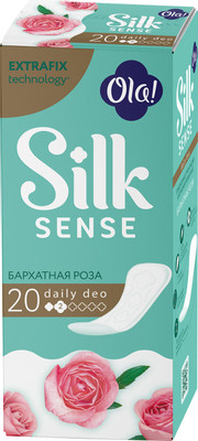 Прокладки Ola! Silk sense daily deo роза, 20шт