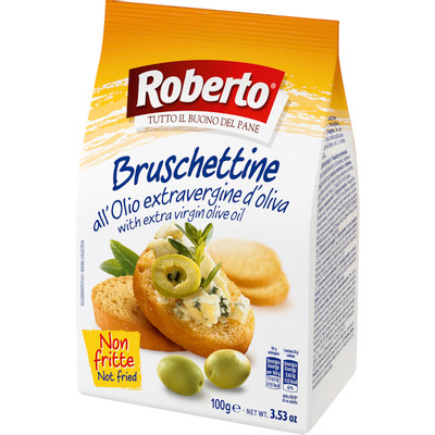 Хлебцы Roberto Брускеттине с оливковым маслом хрустящие, 100г