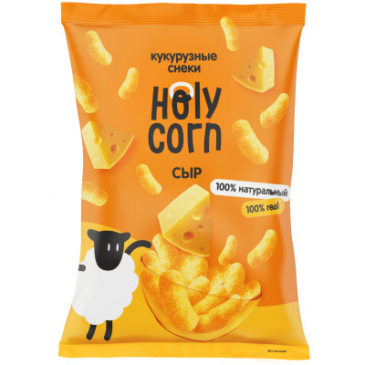 Снеки кукурузные Holy Corn Сыр, 50г