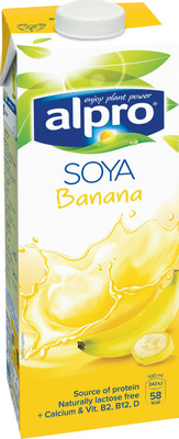 Напиток соевый Alpro Soya Banana банановый обогащённый кальцием и витаминами, 1л