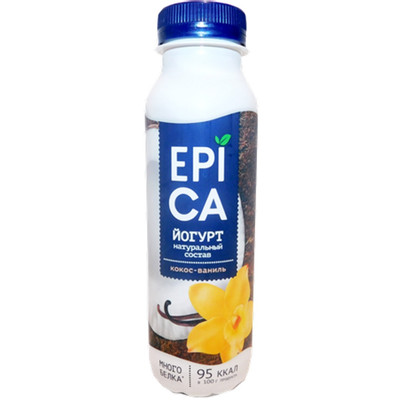 Йогурт Epica питьевой кокос-ваниль 3.6%, 260мл