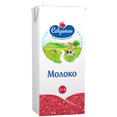 Молоко Савушкин Продукт ультрапастеризованное 3.1%, 1л