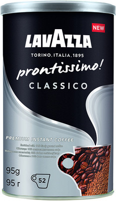 Кофе Lavazza Prontissimo Classico растворимый с добавлением молотого, 95г