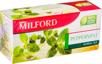 Чай Milford Мята перечная травяной в пакетиках, 20х1.5г