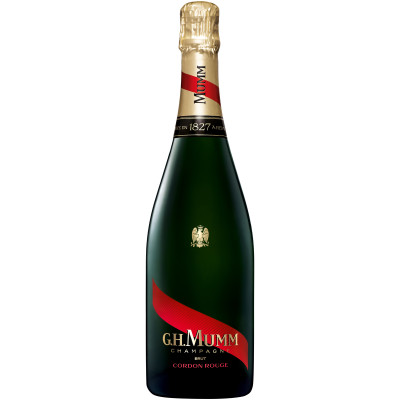 Вино игристое Mumm Cordon Rouge Champagne AOC белое брют 12%, 750мл