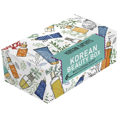 Подарочный набор Korean Beauty Box Мультимаскинг 7 корейских масок Заряд витаминов для красивой кожи
