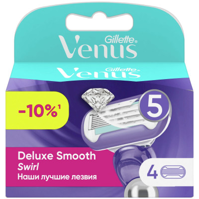 Кассеты для бритья Venus Swirl сменные, 4шт