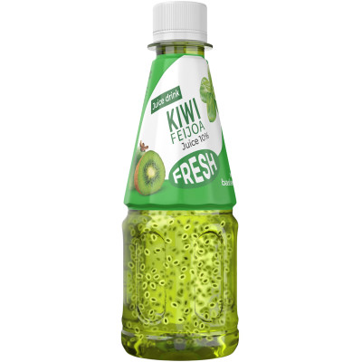 Напиток сокосодержащий Fresh Киви-Фейхоа с семенами базилика безалкогольный негазированный, 300мл