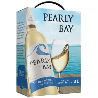 Вино Pearly Bay Dry White белое сухое 12%, 3л