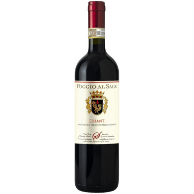 Вино Poggio Al Sale Chianti ординарное сухое красное 12.5%, 750мл